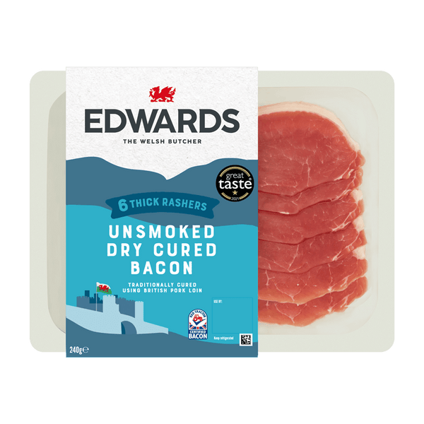 Thick Unsmoked Dry Cured Bacon