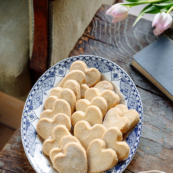20 Heart Shaped Shortbread Biscuits